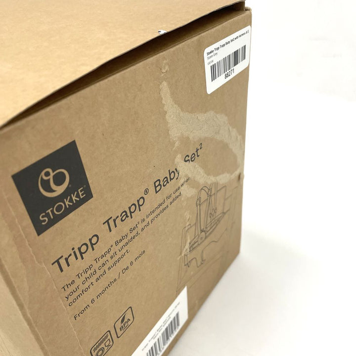 Tripp Trapp Baby Set2 with Harness & Extended Gliders - Storm Grey (98180) (Open Box)