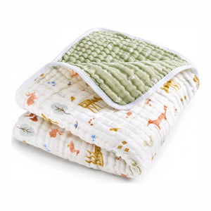 Aden + Anais Essential Cotton Muslin Blanket Sage Woodland