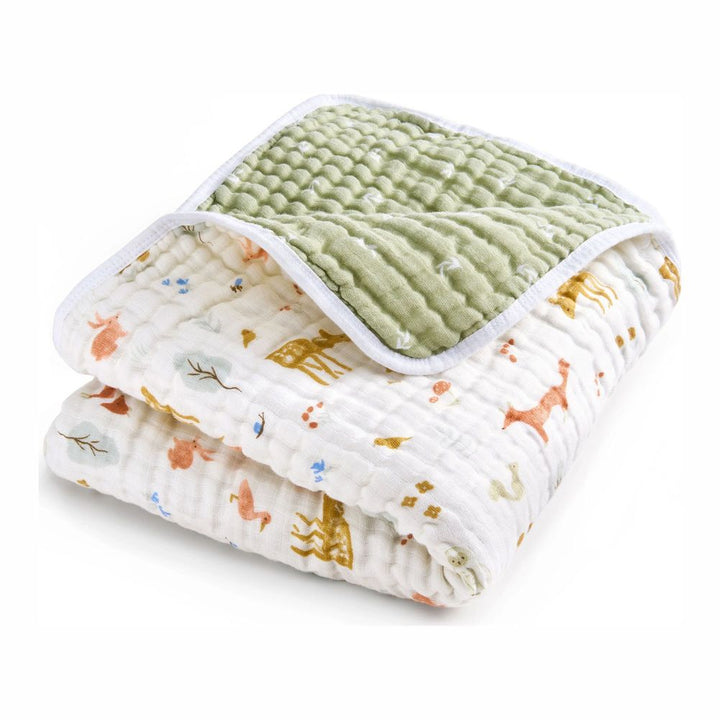 Aden + Anais Essential Cotton Muslin Blanket Sage Woodland