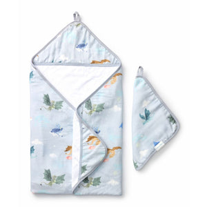 Loulou Lollipop Hooded Towel Set - Magical Dragons Default Title