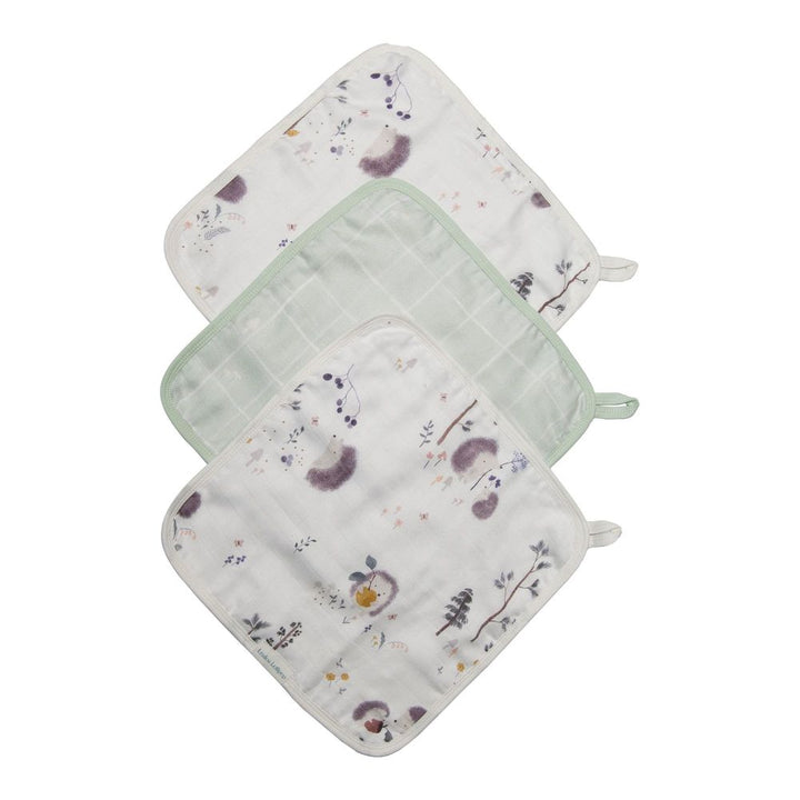 Loulou Lollipop Mulsin 3-Pieces Washcloth Set - Hedgehogs Default Title