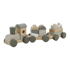 Label Label Stacking Train Wooden Activity Toy - Olive Green Default Title