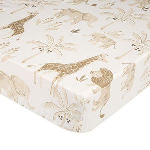 Crane Baby Kendi Fitted Crib Sheet - Safari Animal Default Title