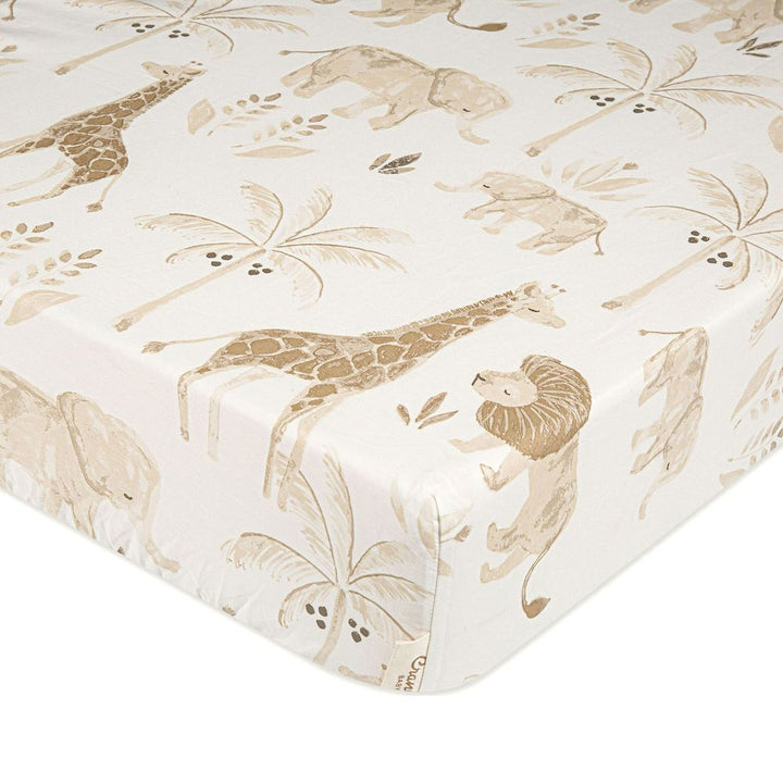 Crane Baby Kendi Fitted Crib Sheet - Safari Animal Default Title