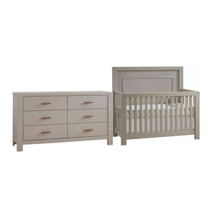 Natart Signature Series Toscano Crib and Dresser Nursery Set - Dove (98734) (Floor Model) Default Title