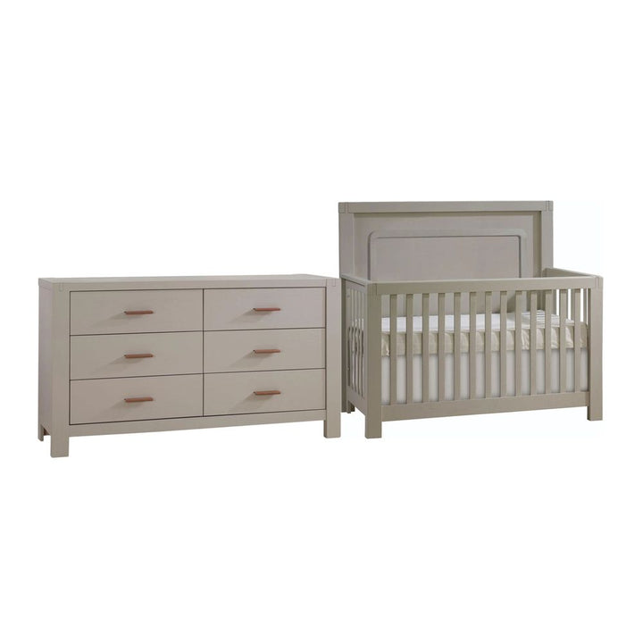 Natart Signature Series Toscano Crib and Dresser Nursery Set - Dove (98734) (Floor Model) Default Title