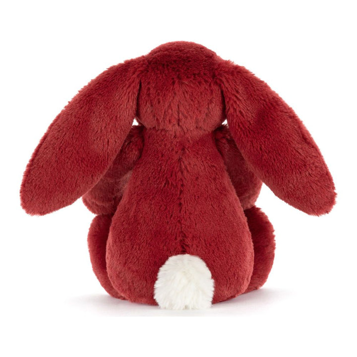 Jellycat Bashful Christmas Bunny Plush Toy - Redcurrant (6 inch)