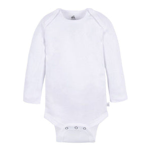 Gerber Long-Sleeve Onesie - White Newborn