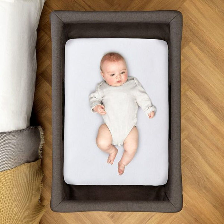 Silver Cross Slumber Travel Crib Large Fitted Sheet - White