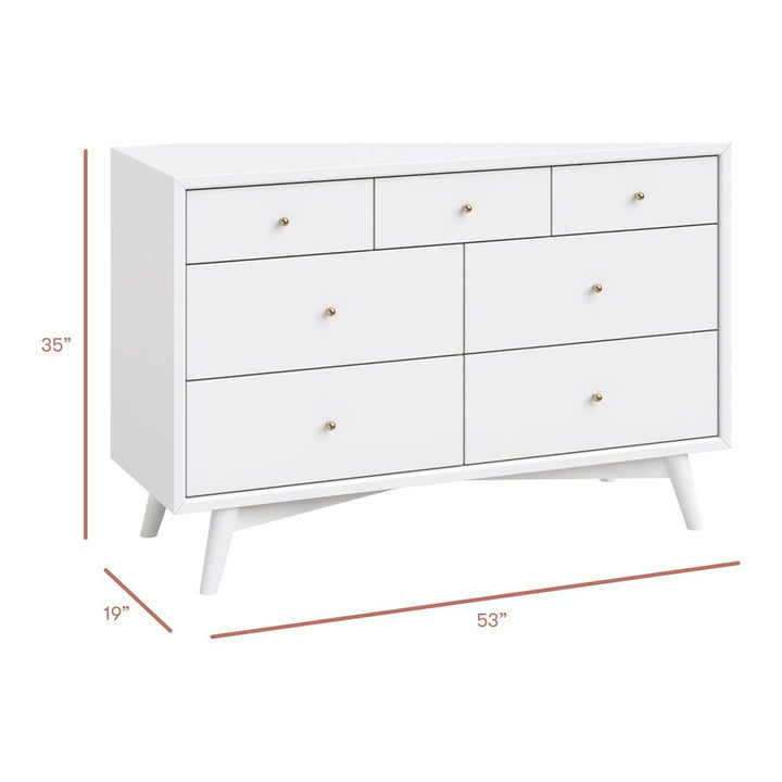 Babyletto Palma 7-Drawer Double Dresser - White