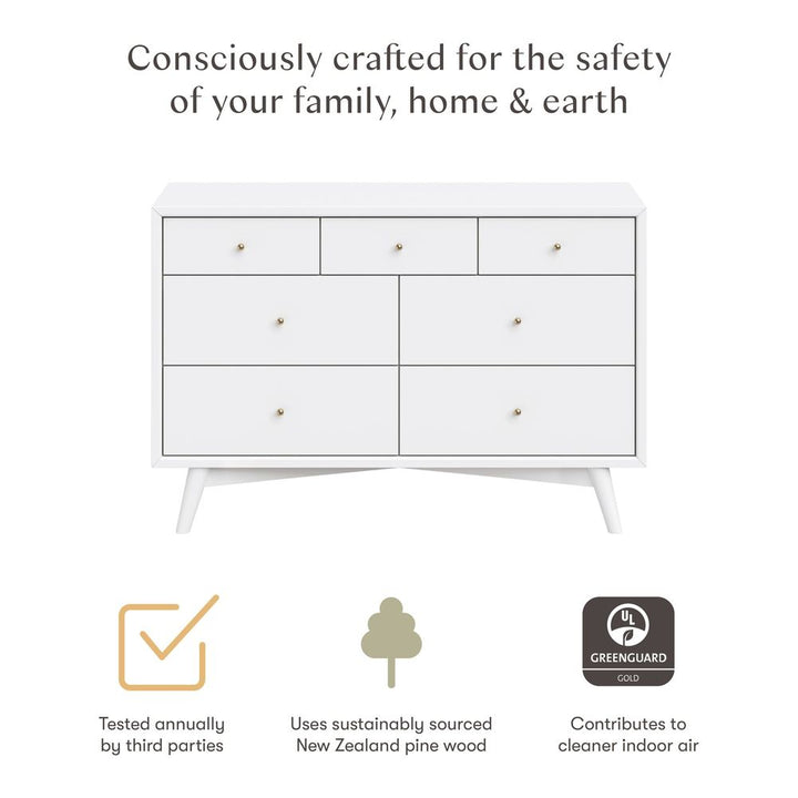 Babyletto Palma 7-Drawer Double Dresser - White
