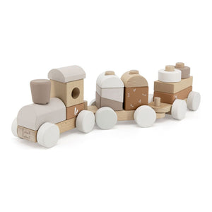 Label Label Stacking Train Wooden Activity Toy - Nougat Default Title