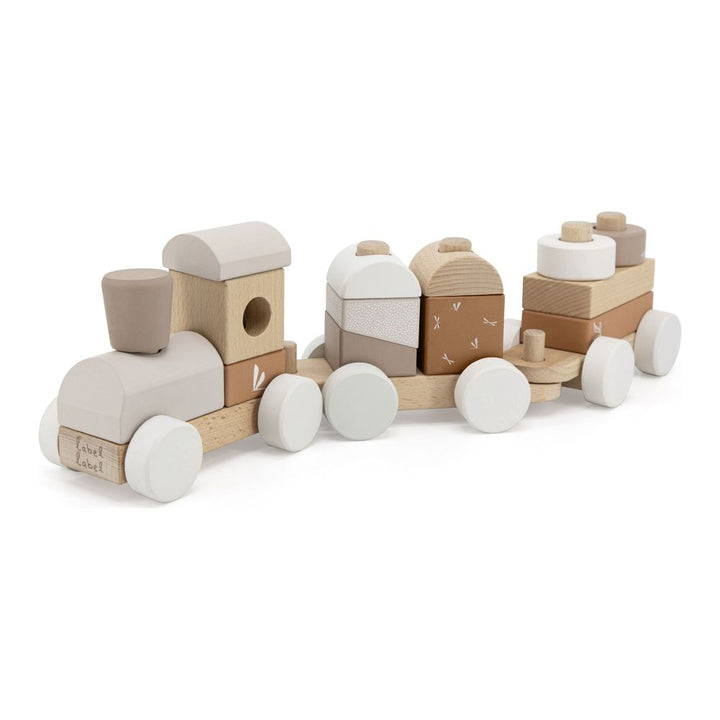 Label Label Stacking Train Wooden Activity Toy - Nougat Default Title