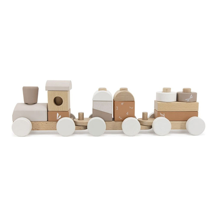 Label Label Stacking Train Wooden Activity Toy - Nougat