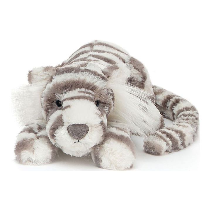 Jellycat Plush Toy - Sacha Snow Tiger (Small, 8 inch) Default Title
