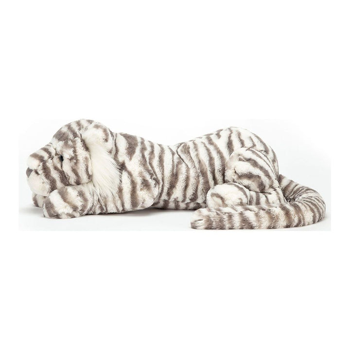 Jellycat Plush Toy - Sacha Snow Tiger (Small, 8 inch)