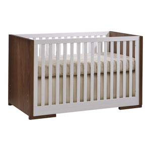 Natart Aria Island Convertible Crib Walnut Linen