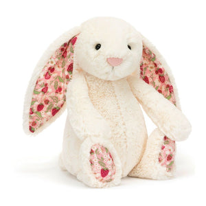 Jellycat Blossom Bunny Plush Toy - Cream Berry Bunny (Medium, 12 inch)