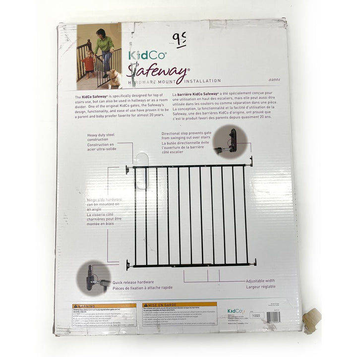 KidCo Safeway Hardware Mounted Safety Gate - Black (99373) (Open Box)