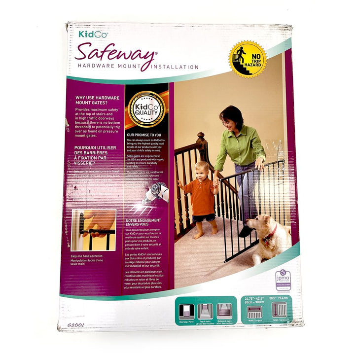 KidCo Safeway Hardware Mounted Safety Gate - Black (99374) (Open Box)