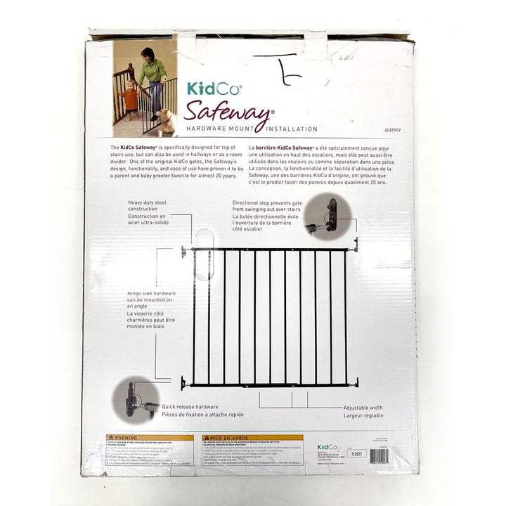 KidCo Safeway Hardware Mounted Safety Gate - Black (99374) (Open Box)