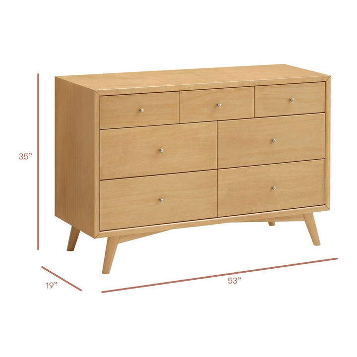 Babyletto Palma 7-Drawer Double Dresser - Honey