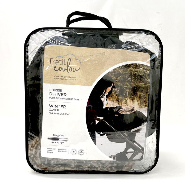 Petit Coulou Winter Cover for Infant Car Seats - Onyx Wolf (99446) (Open Box)