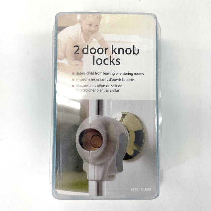 Kidco 2-Pack Doorknob Locks - Clear (99604) (Open Box)