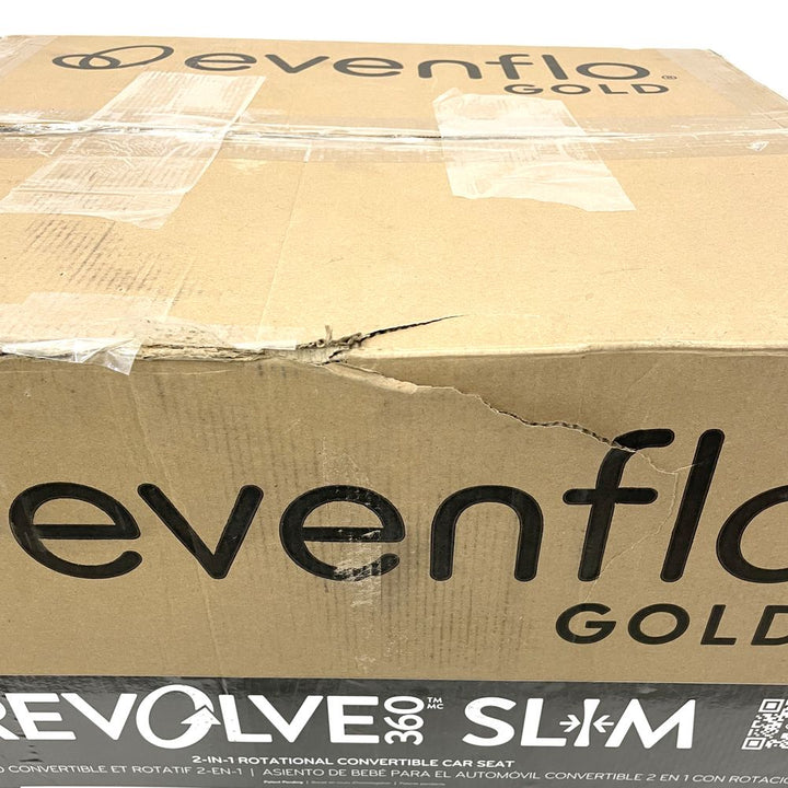 Evenflo GOLD Revolve360 Slim 2-In-1 Rotational Convertible Car Seat with Sensorsafe - Obsidian (99617) (Open Box)