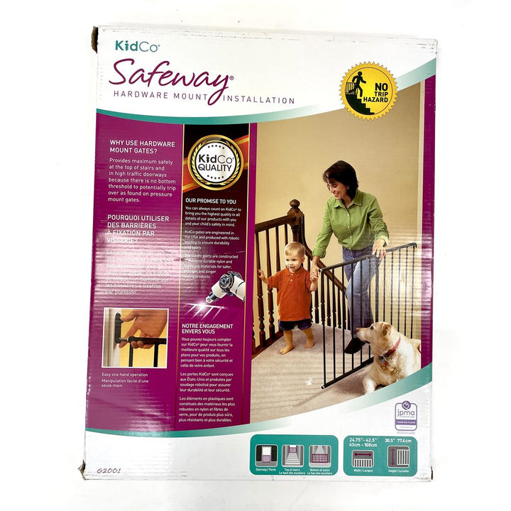 KidCo Safeway Hardware Mounted Safety Gate - Black (99650) (Open Box)