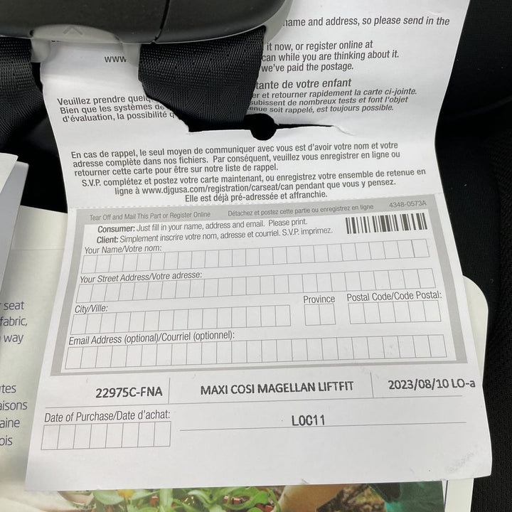 Maxi Cosi Magellan Lift Convertible Car Seat - Black (99681) (Open Box)