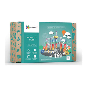 Connetix 92-piece Magnetic Tiles Ball Run Pack - Rainbow (99687) (Open Box) Default Title