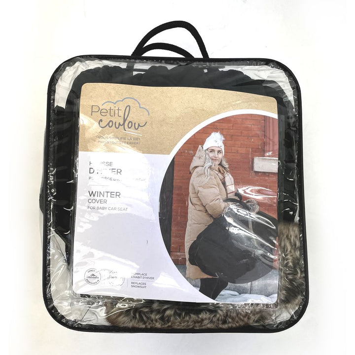 Petit Coulou Winter Cover for Infant Car Seats - Onyx Wolf (99739) (Open Box)