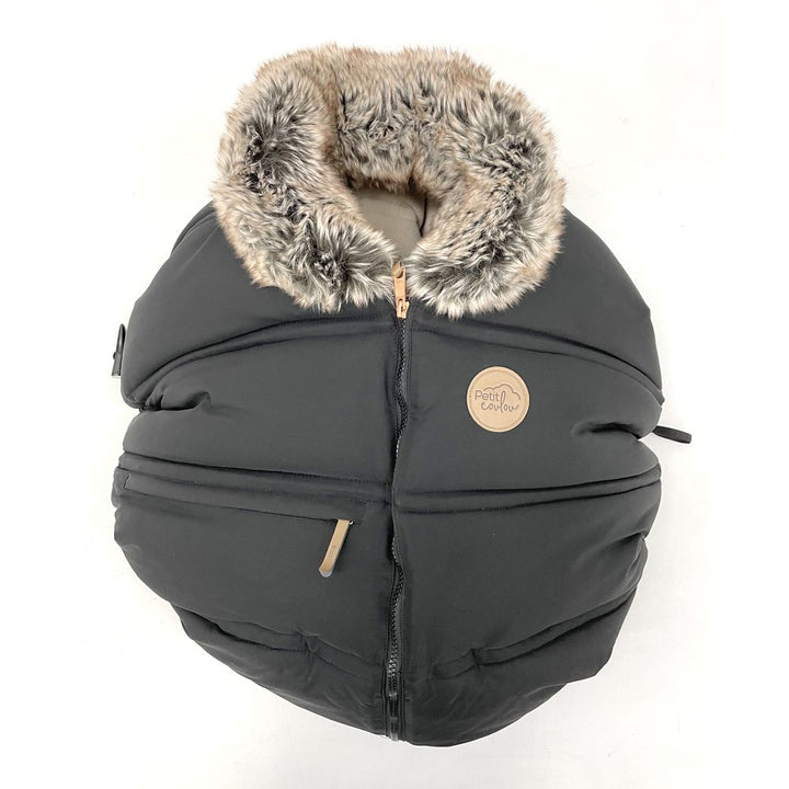 Petit Coulou Winter Cover for Infant Car Seats - Onyx Wolf (99739) (Open Box)