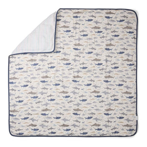 Loulou Lollipop Muslin Quilt Blanket - Sharks Default Title