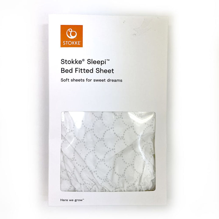 Stokke Sleepi V3 Bed Fitted Sheet - Grey Fans (99772) (Open Box)