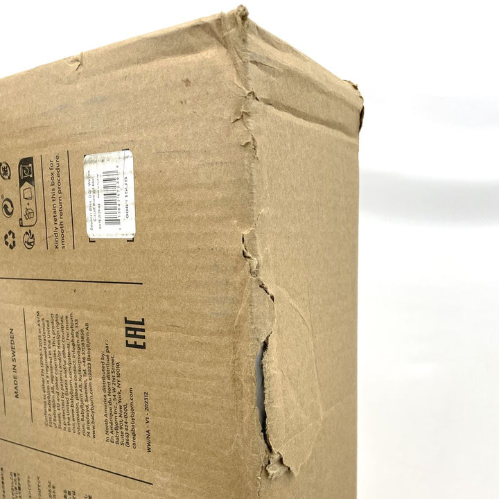 BabyBjorn Bouncer Bliss in Woven Fabric - Classic Quilt, Midnight Blue on Dark Grey Frame (99776) (Open Box)