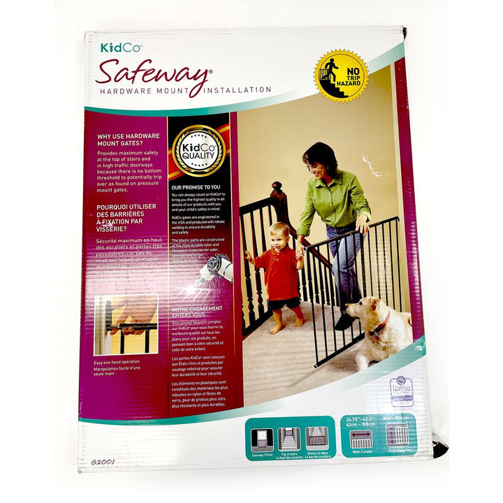 KidCo Safeway Hardware Mounted Safety Gate - Black (99948) (Open Box)