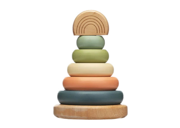 Pearhead Wooden Stacking Toy Tower
